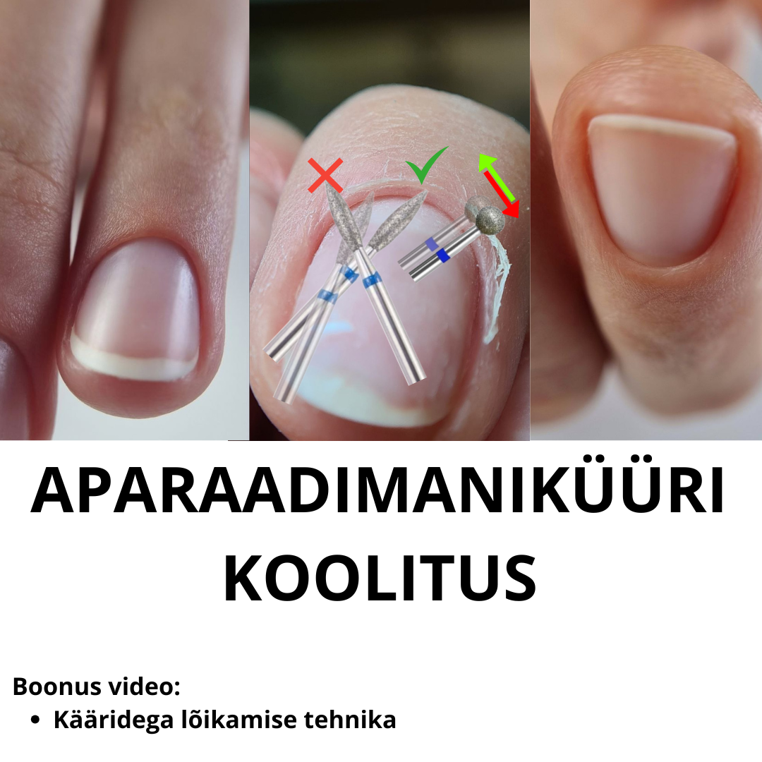 Koolitus sisaldab 3 VIDEOT ja 1 PDF konspekti. Puhas ja ohutu aparaadimaniküür on premium-klassi teenus, mida saab pakkuda ainult küünetehnik, kelle teadmised on sellel alal tugevad. Tõsta oma taset ja saa sügavad teadmised aparaadimaniküürist! BOONUSENA õpid ära ka kääridega lõikamise ja sinu kliendi küünenahad pole enam kunagi sakilised, ega narmendavad. Kursuse soetamine annab kursuse materjalidele ligipääsu 6 kuuks. Tõend koolituse läbimise kohta saadetakse lihtkirjana postkasti 30 päeva jooksul peale koolituse läbimist.