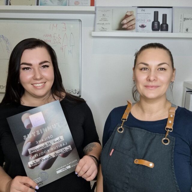 EB Nails küünetehnikute koolitused tunnistus koolitaja Erika Bernjakov