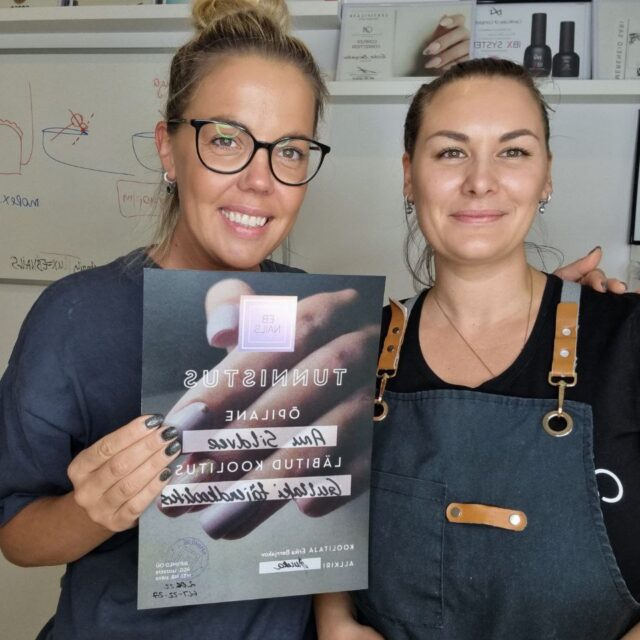 EB Nails küünetehnikute koolitused tunnistus koolitaja Erika Bernjakov