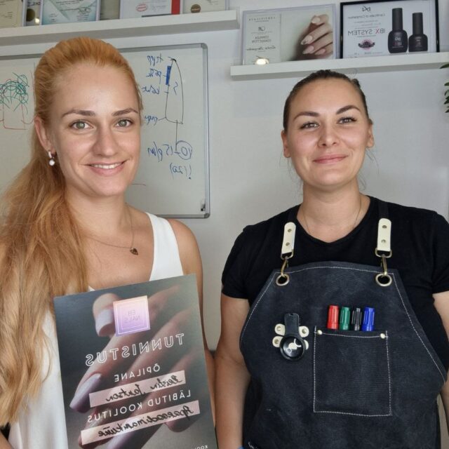 EB Nails Erika Bernjakov küünetehnikute geelküünte ja maniküüri koolitused tunnistus