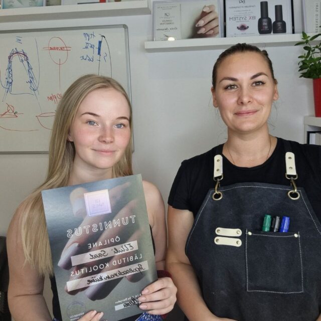 EB Nails Erika Bernjakov küünetehnikute geelküünte ja maniküüri koolitused tunnistus