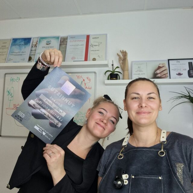EB Nails küünetehnikute koolitused tunnistus koolitaja Erika Bernjakov